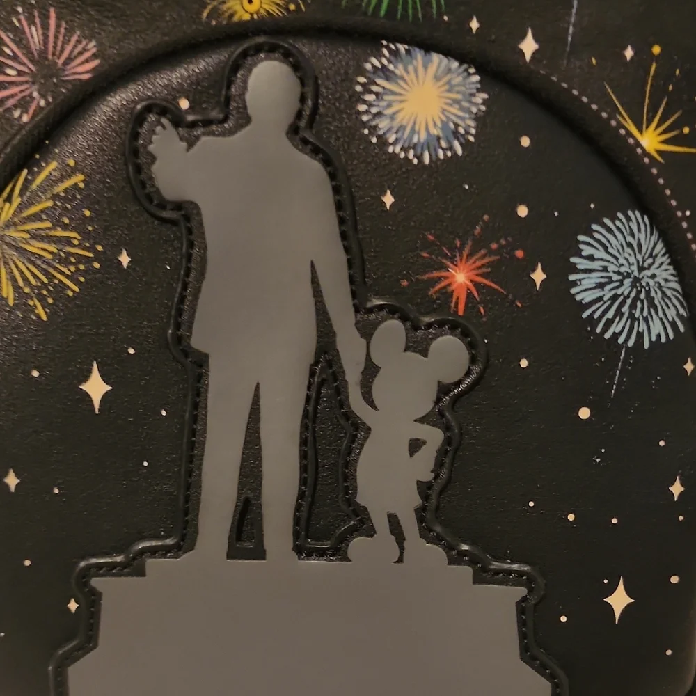 Loungefly Black Backpack with Colorful Fireworks - Picture 2 of 6